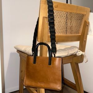 Parker Clay Avila Mini Bag Multi with Circle Shoulder Strap in Brown/Black